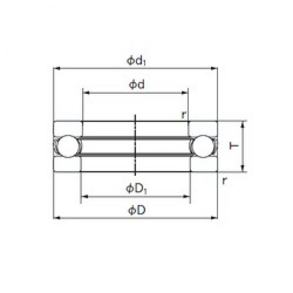 Basic dynamic load rating (C) NACHI 51409 thrust-ball-bearings #1 image